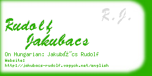 rudolf jakubacs business card